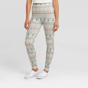 Women Fleece Lined Seamless  leggings L/XL grey